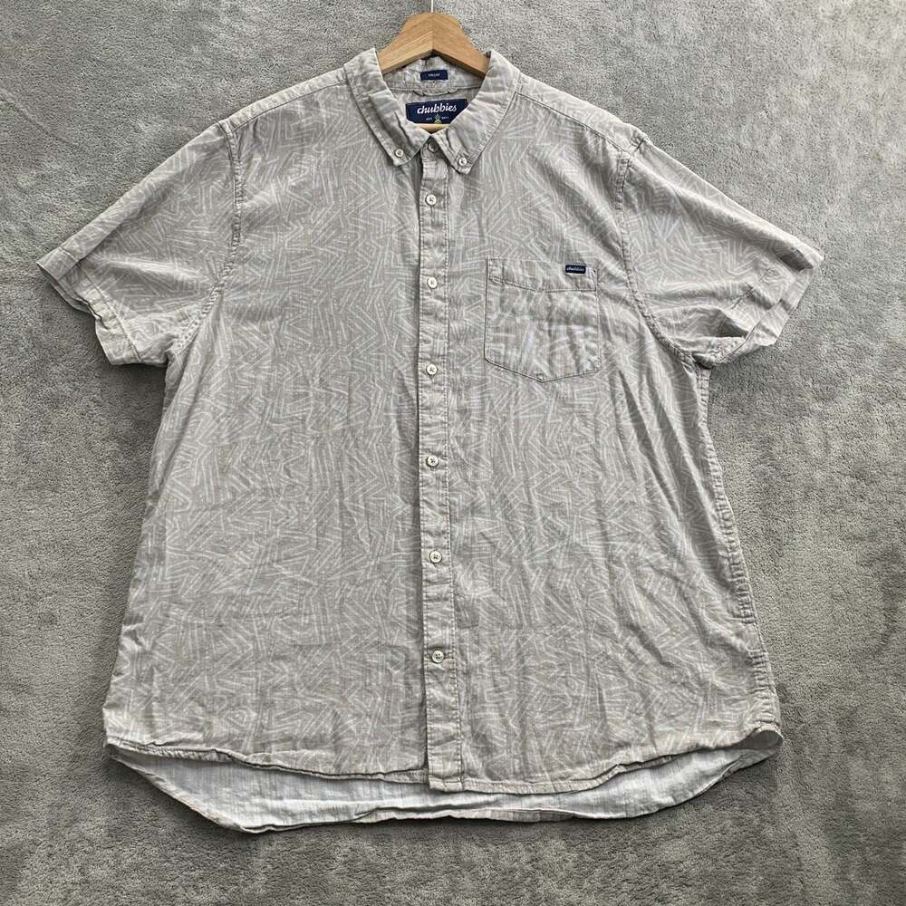 Chubbies Shirt Mens XL Abstract Friday Short Sleeve Button Up Hawaiian Camp